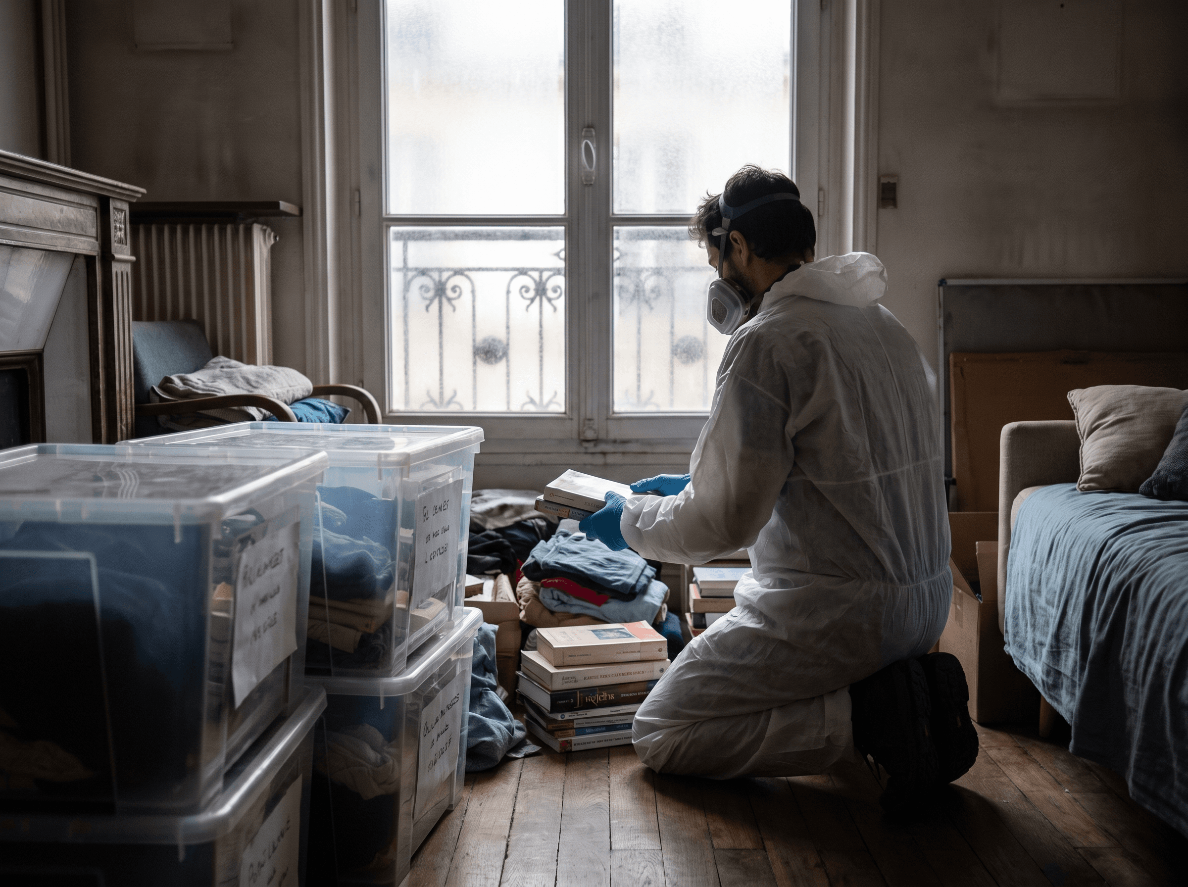Tri des effets personnels avant évacuation